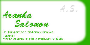 aranka salomon business card